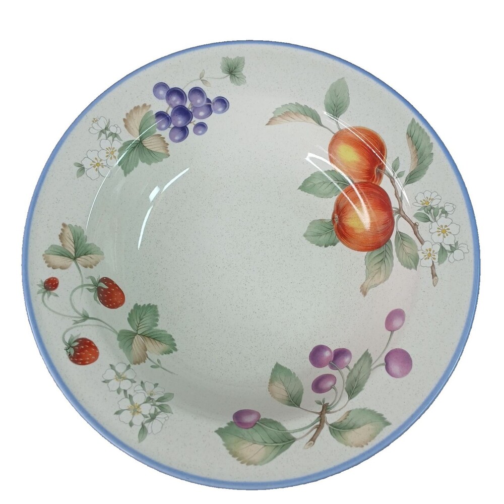 Savoir Vivre Luscious Vegetable Plate Stoneware Vintage 1990s Fruits Japan